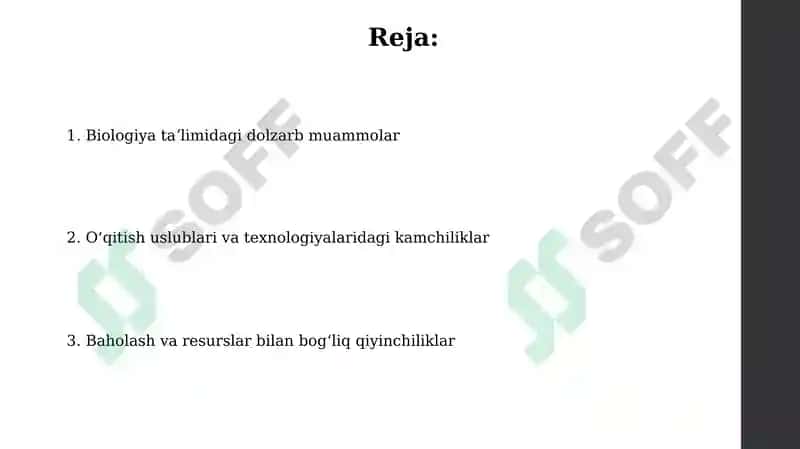 Biologiyani o'qitishda dolzarb muammolar 2