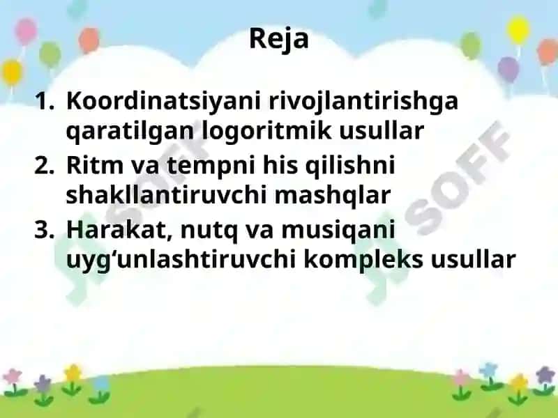 Logoritmika mashg'ulotlari 2