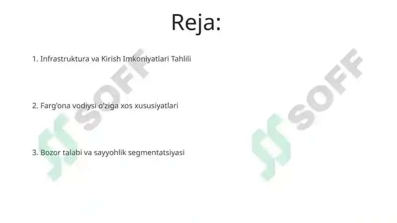 Fargʻona turistik mintaqasi imkoniyatlarini baholash 2