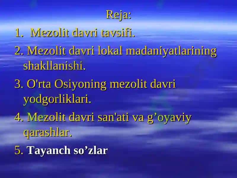 Yevropa va Kavkaz hududlarida mizolit davri yodgorliklari 2