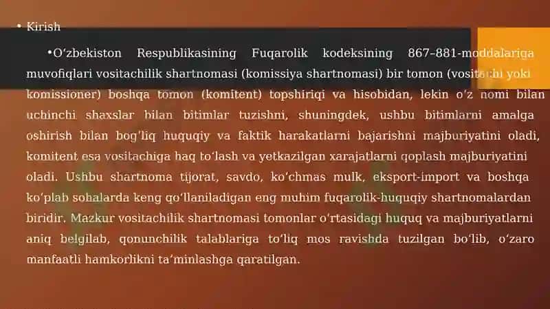Vositachilik Shartnomasi 2