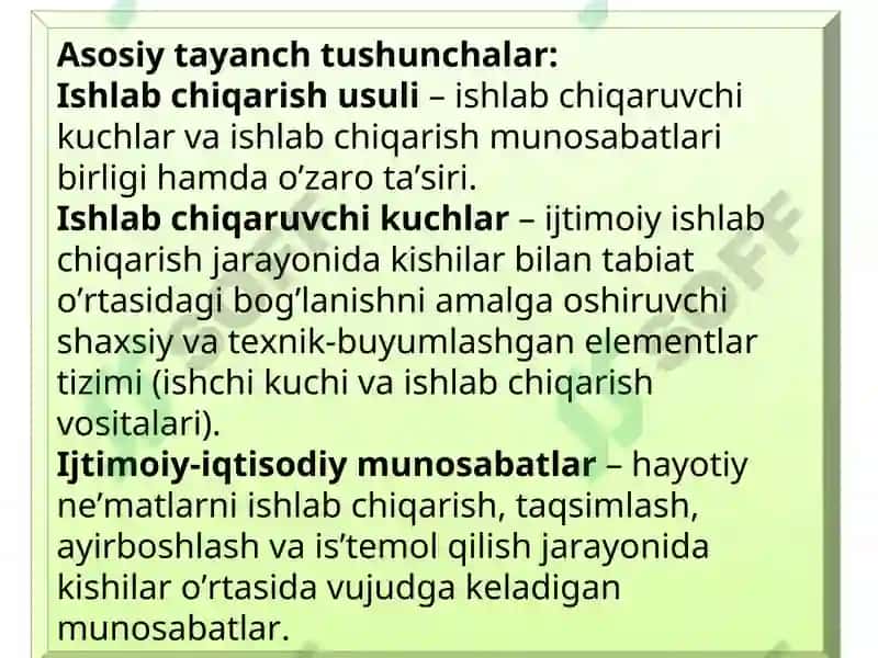 Ishlab chiqarish usuli 2