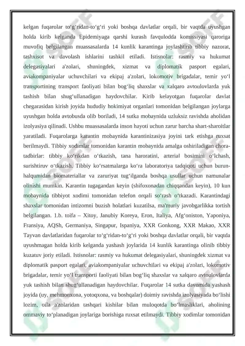 Koronavirus "COVID-19" kasalligi 2