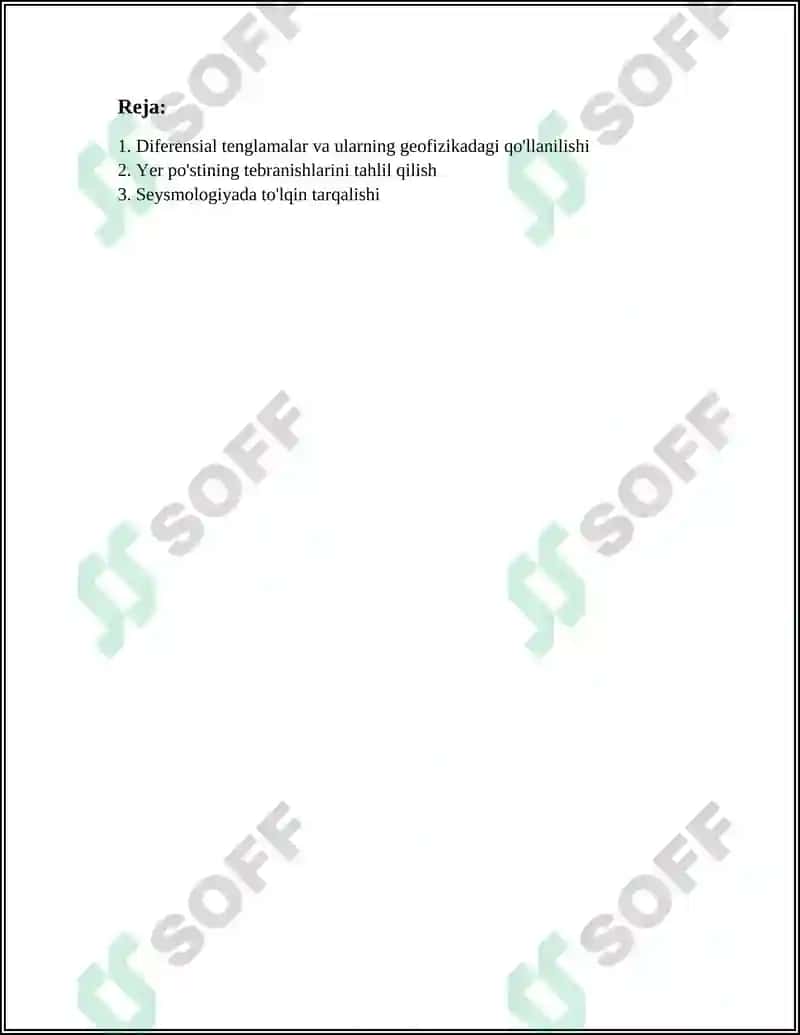 GEOFIZIKADA DIFFERENSIAL HISOB TADBIQLARI 2