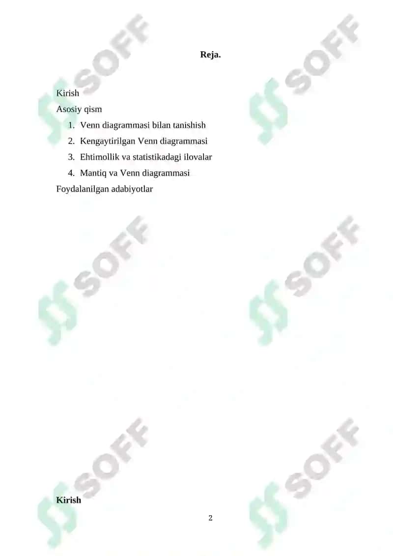 "VENN" diogrammasining vazifalari 2