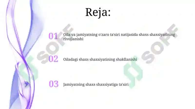Shaxsning oila muhitida va jamiyatda shakllanishi 2