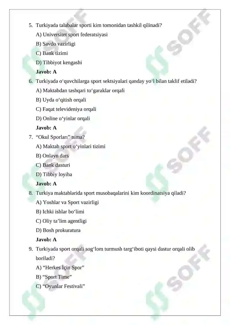 Turkiya, Fransiya, Germaniya ta’lim tizimlarida sport ishlarini tashkil etilishi 2
