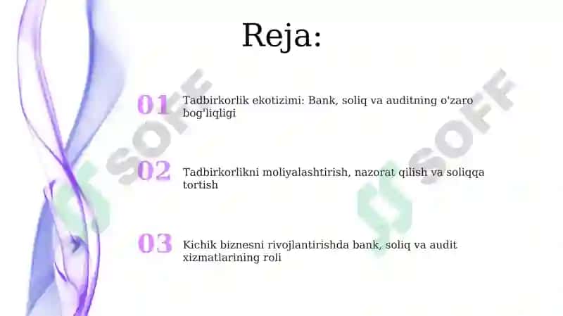 Tadbirkorlik ekotizimi: Banklar, soliqlar va auditning o'zaro aloqasi 2
