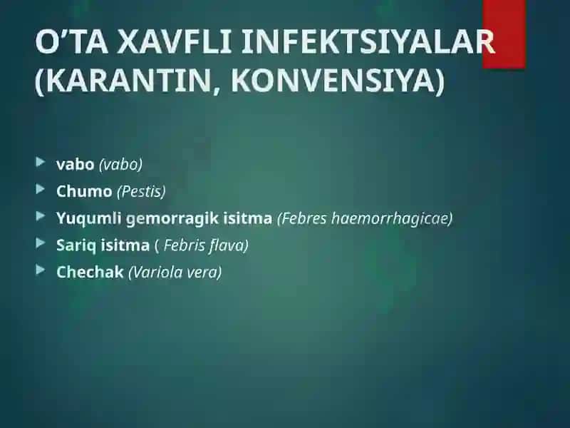 O’ta xavfli infektsiyalar 2