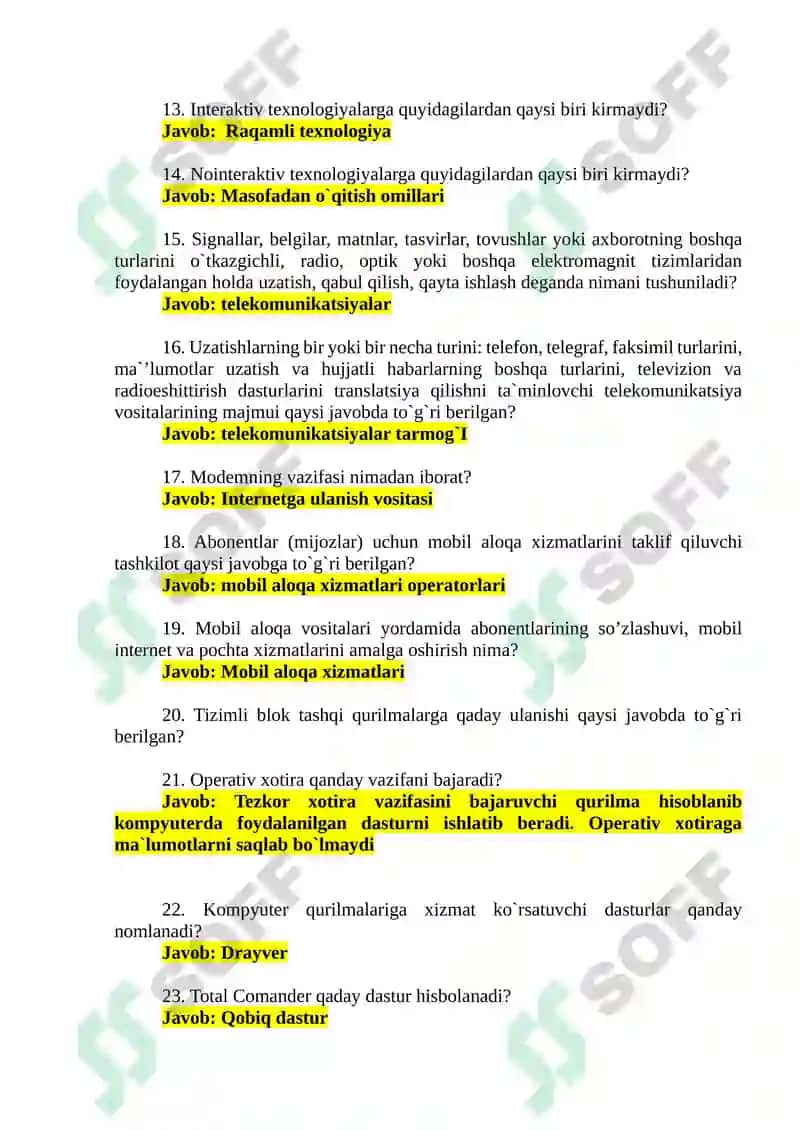 2026 yilgi argos IQ test javoblari 2