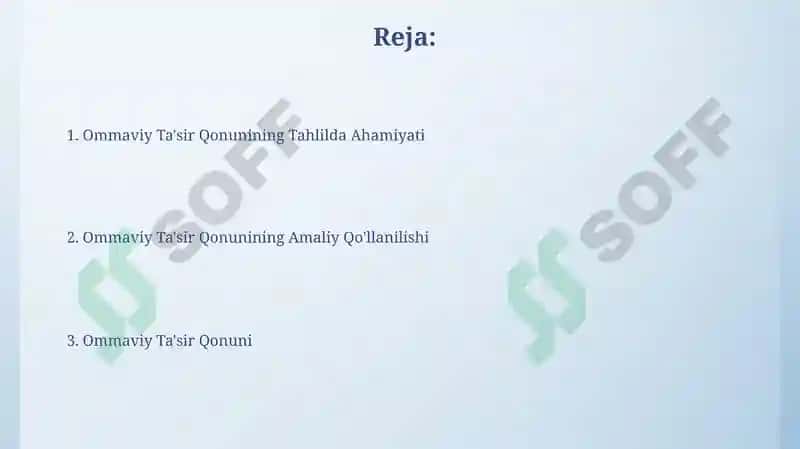 Ommaviy Ta'sir Qonuni 2