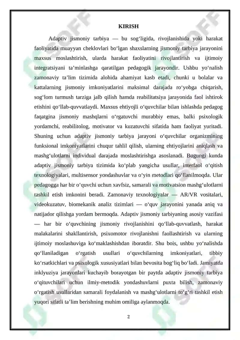 Adaptiv jismoniy tarbiya bo‘yicha o‘rgatish usullari 2