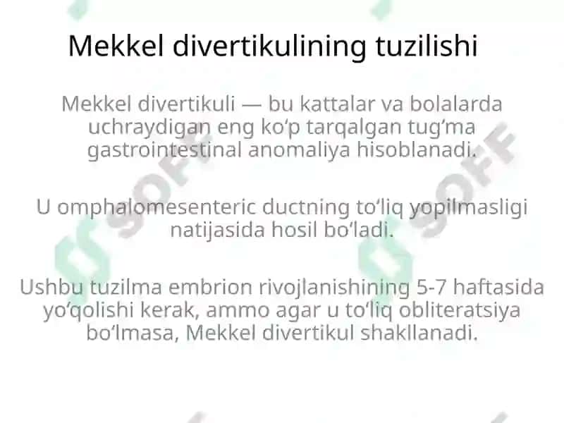 Mekkel divertikulini olib tashlash 2