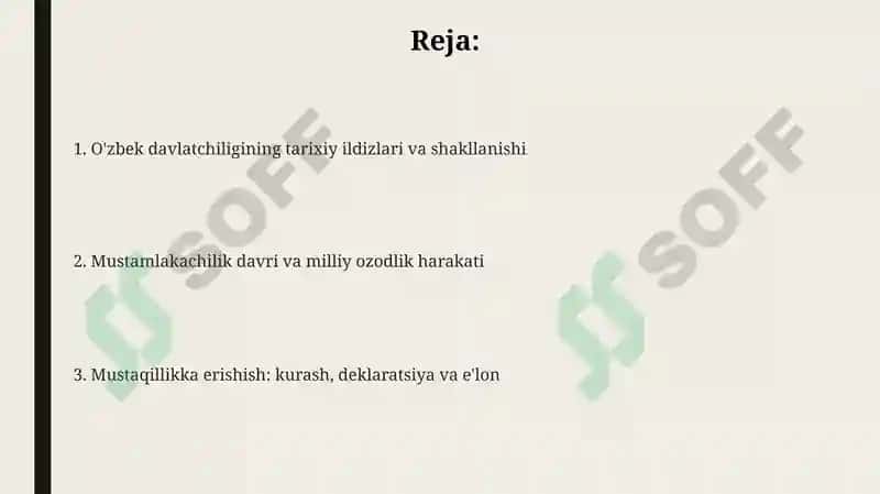 O'zbekistonda mustaqillik gʻoyalarining tarixiy asoslari 2