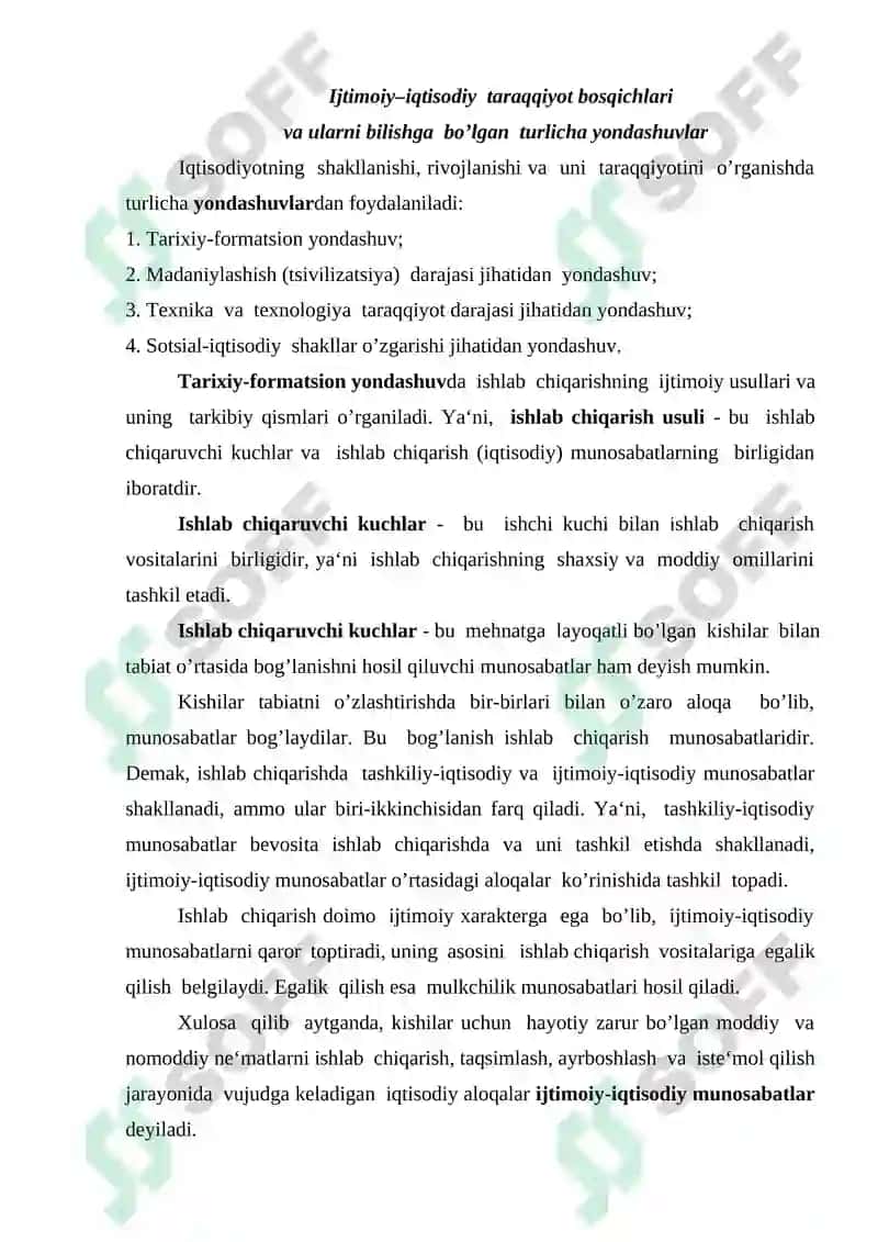 Ijtimoiy-iqtisodiy tizimlar va mulkchilik munosabatlari 2