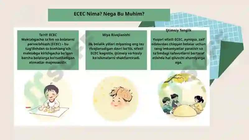 ECEC (Early Childhood Education and Care) (Yevropa Ittifoqi tomonidan maktabgacha ta’lim va bolalarniparvarishlash sifatini baholash) 2