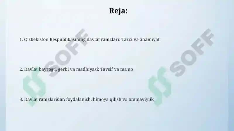 O'zbekiston Respublikasi Davlat ramzlari 2