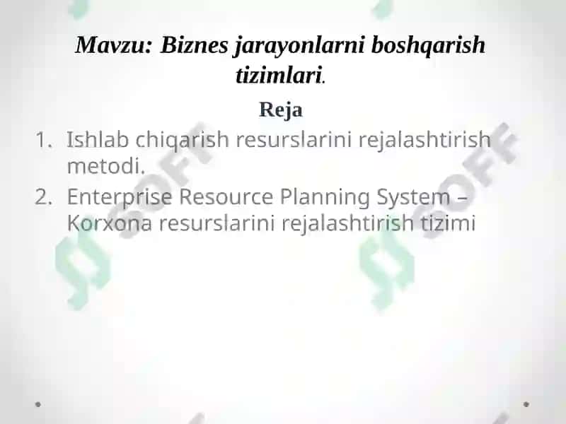 Enterprise Resource Planning System 2