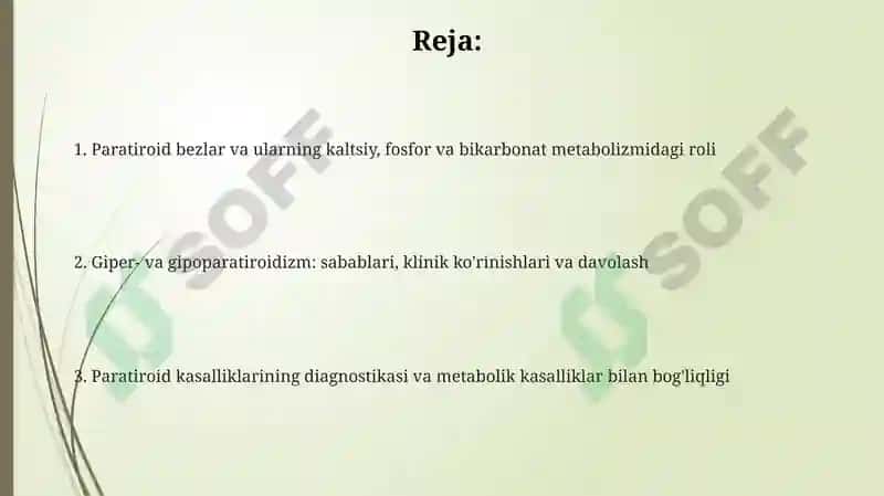 Paratiroid bezlar va ularning kaltsiy, fosfor va bikarbonat metabolizmidagi roli 2