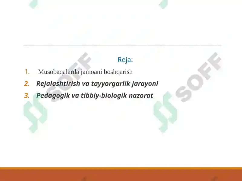 jamoani musobaqaga tayyorlash va uni boshqarish 2
