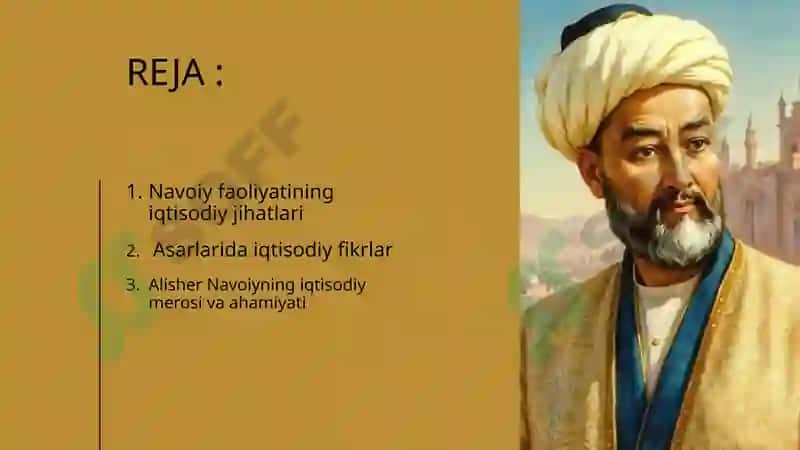 Alisher Navoiy iqtisodiyotga qo'shgan hissasi 2