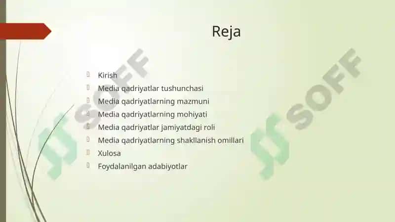 MEDIA QADRIYATLAR TUSHUNCHASINI MAZMUN VA MOHIYATI 2
