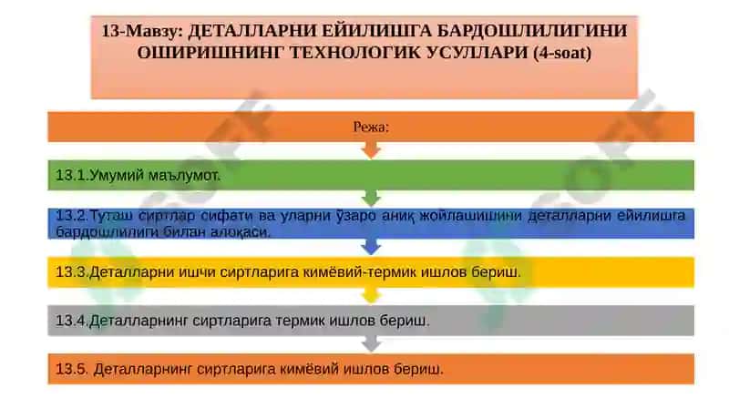 ДЕТАЛЛАРНИ ЕЙИЛИШГА БАРДОШЛИЛИГИНИ ОШИРИШНИНГ ТЕХНОЛОГИКУСУЛЛАРИ 2