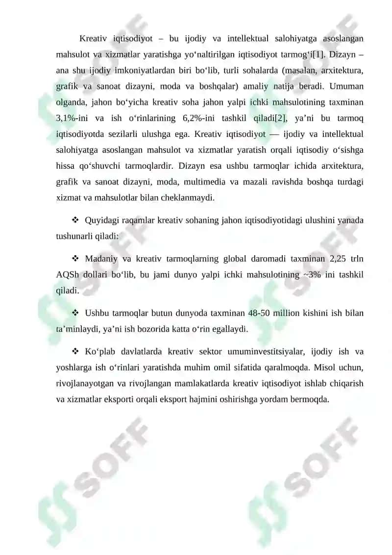 Sirdaryo viloyatida dizayn sohasining iqtisodiy tahlili 2
