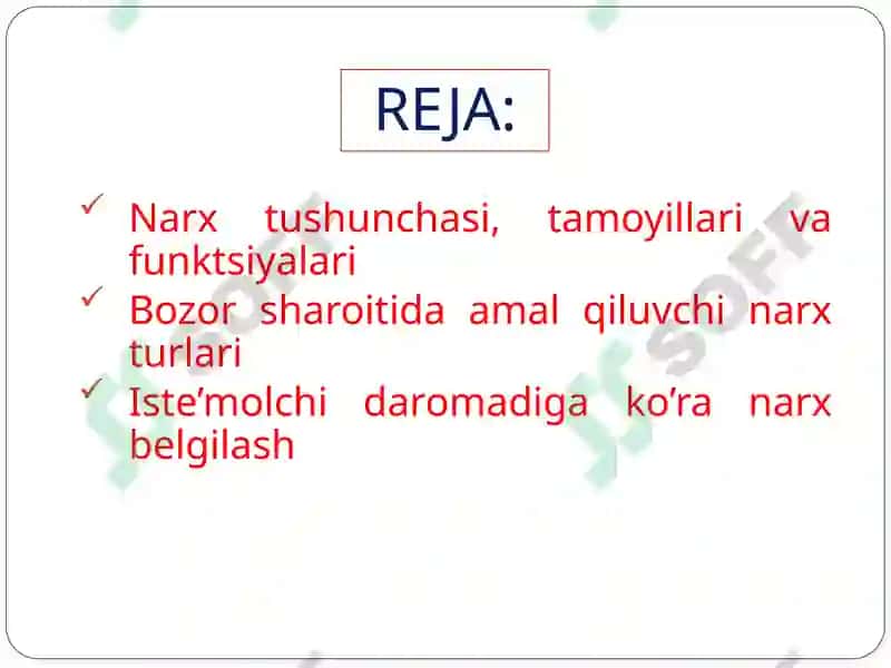 Narx ustidagi nazorat va bozor faoliyati 2