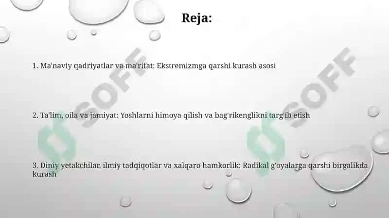 Diniy Ekstremizm va Terrorizmga Garshi Kurashning Ma'naviy-Ma'rifiy Asoslari 2