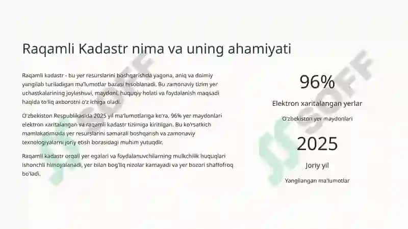 Yer Maydonlarining Raqamli Kadastri va Topografik Xaritalar 2