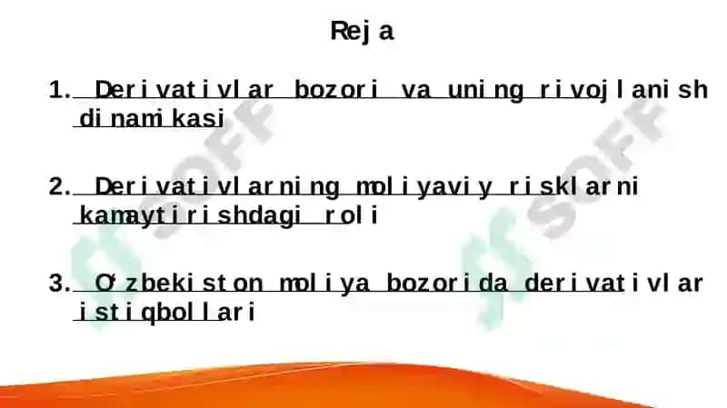 Derivativlar orqali moliyaviy risklarni boshqarish usullari 2