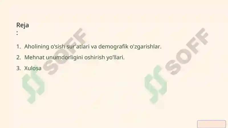 Aholi va mustahkam iqtisodiy o'sishning manbalari 2