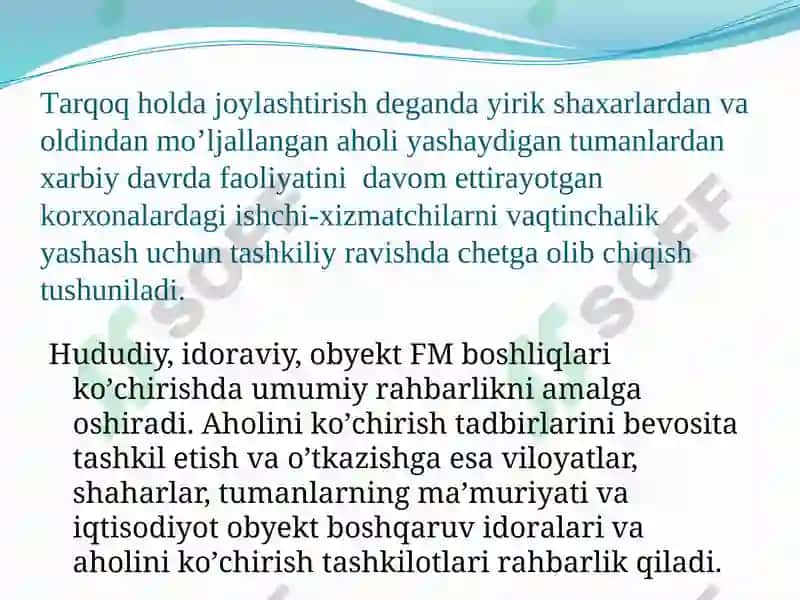 FAVQULOTFA VAZIYAT XAVFI PAYDO TUG’ILGANDA VA SODIR BO’LGANDA AXOLINI EVAKUASIYA QILISH 2