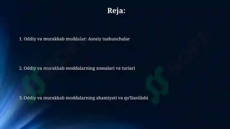 Oddiy va murakkab moddalar 2