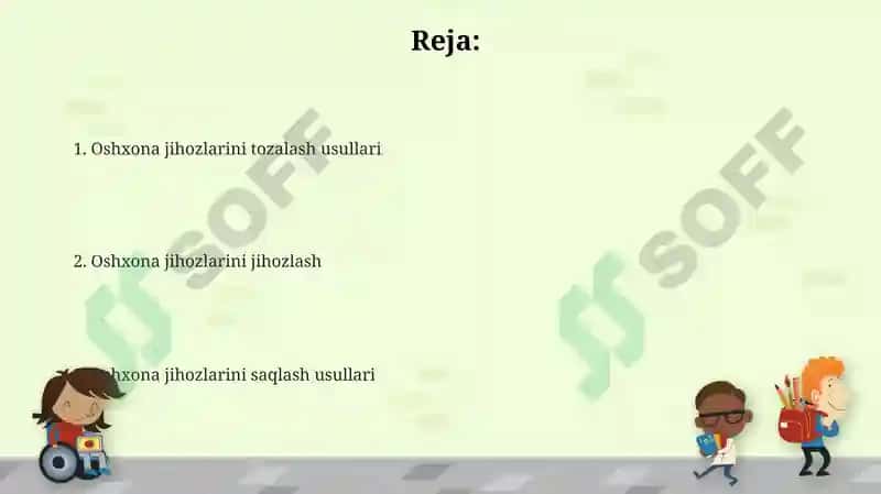 Oshxona texnikalarini saqlash usullari 2