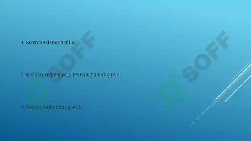 Qishloq xoʻjaligidagi texnologik taraqqiyot 2