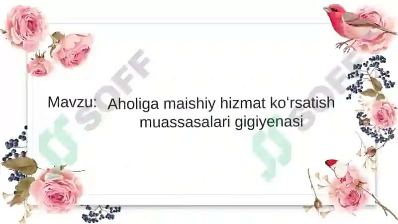 Hammomlar gigienasi 2