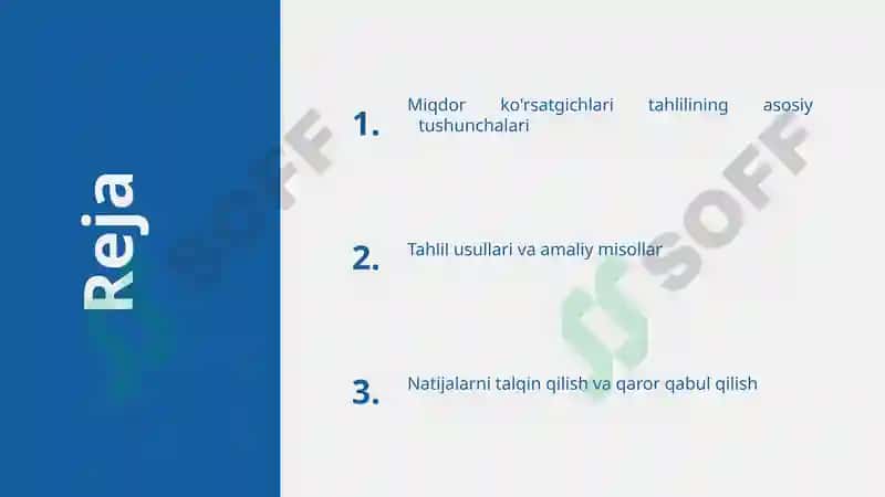 Byudjetlashtirishda miqdor ko'rsatgichlari tahlili 2