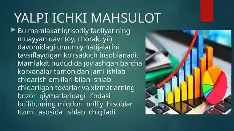 O’zbekiston Respublikasi Yalpiichki mahsuloti 2