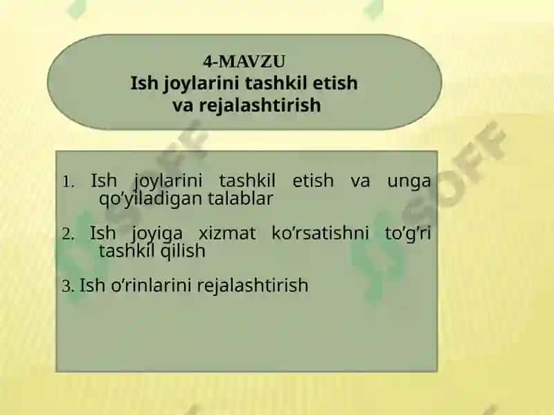 Mehnatni ta'shkil etish jarayoni 2