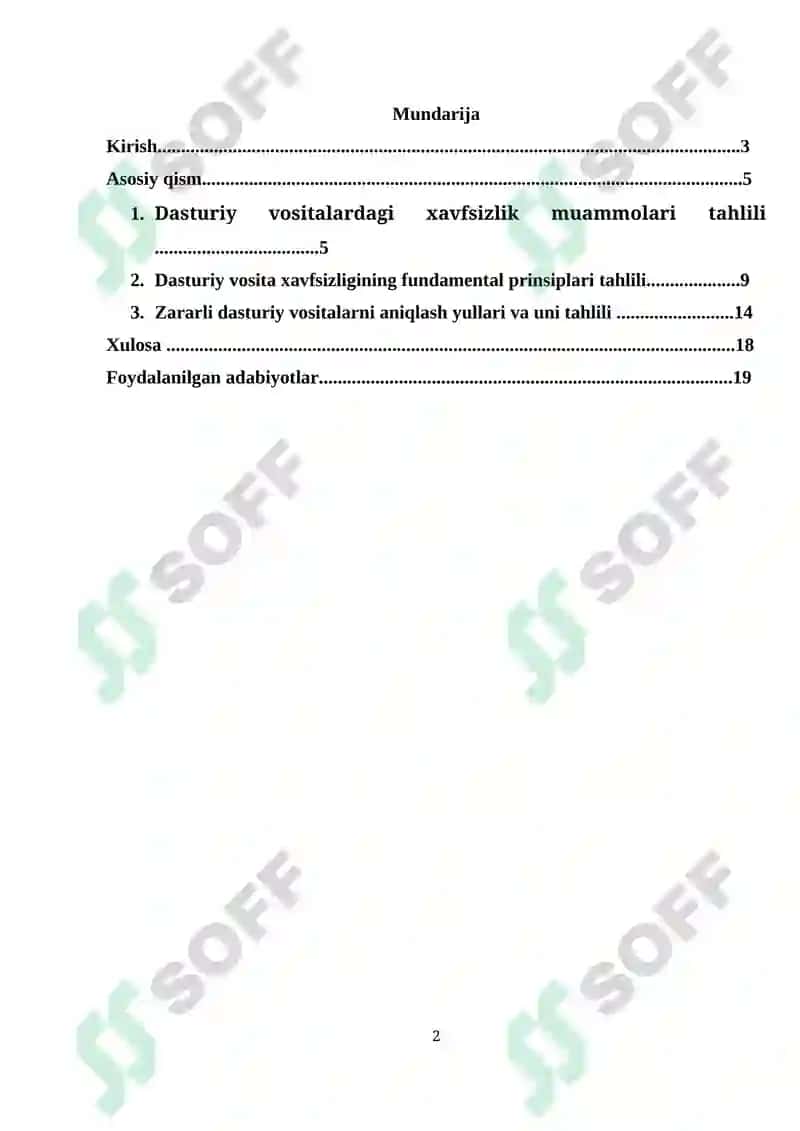 Dasturiy vositalar xavfsizligiga oid so‘ngi statistik ma’lumotlar tahlili 2