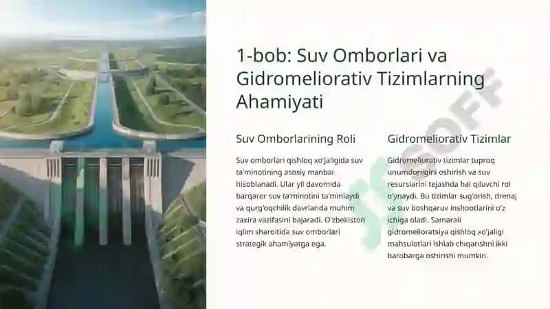 Suv Omborlari va Gidromeliorativ Tizimlarning Ahamiyati 2