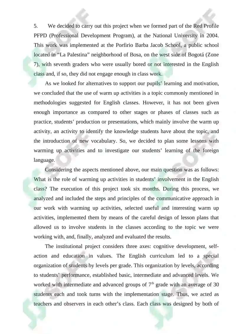 The Role of Warm-Up Activities in English Classes 2