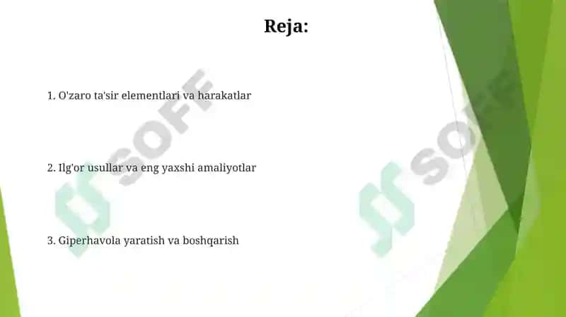 Ms Power Pointda o’rgatuvchi-interaktiv taqdimotlar 2