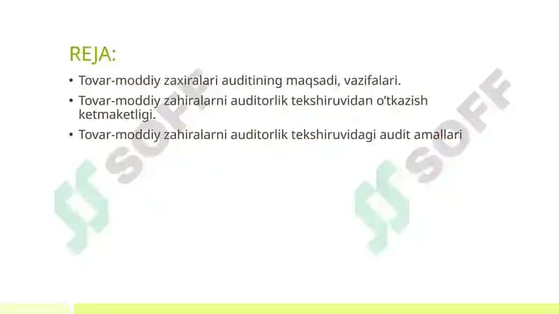 Tovar-moddiy zaxiralar auditi 2
