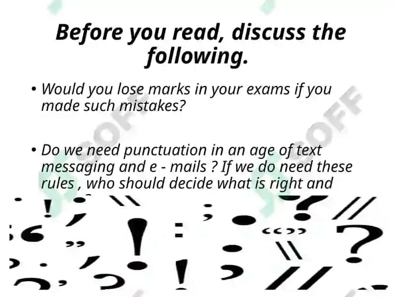 Does punctuation matter? 2