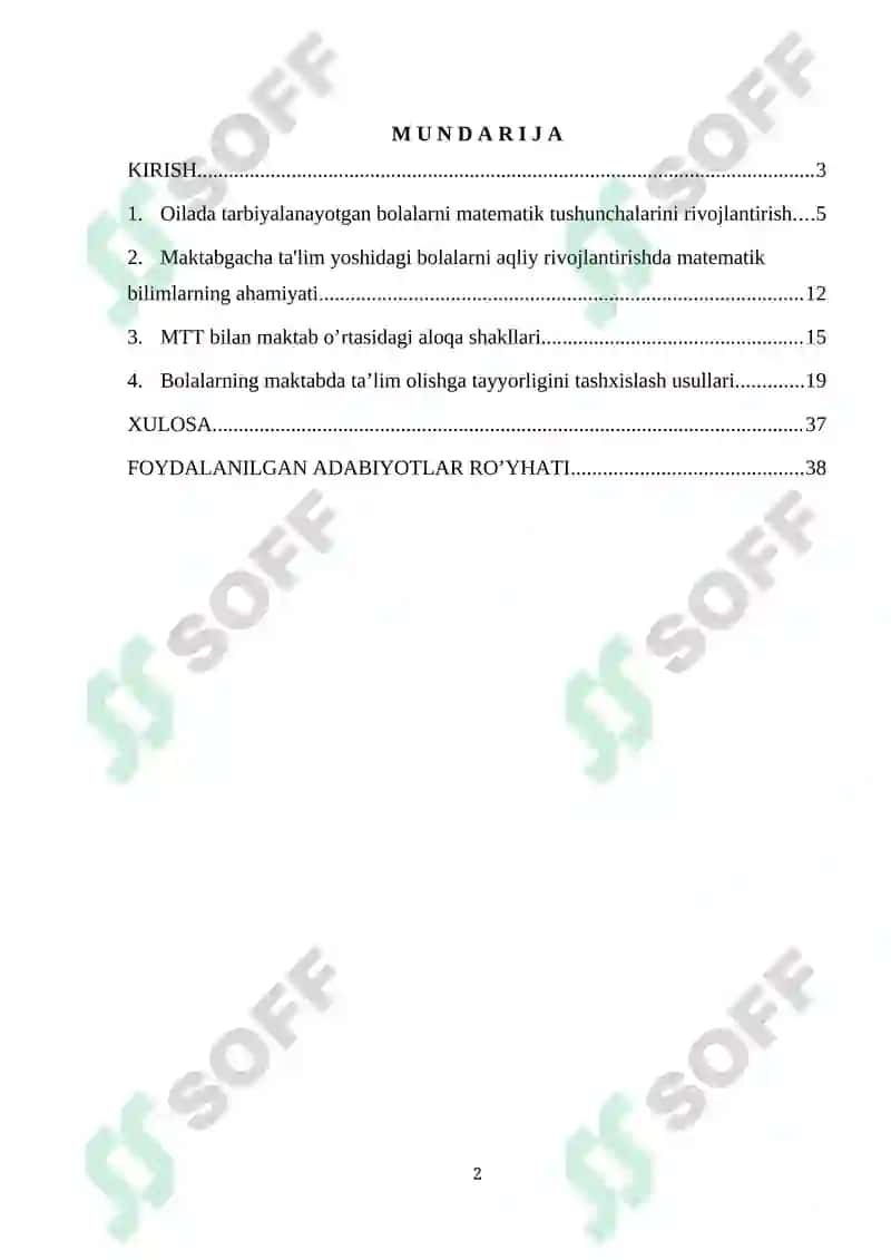 BOLALARNING ILK MATEMATIK TUSHUNCHALARINI RIVOJLANTIRISHDA MTT, OILA VA MAKTAB O'RTASIDAGI HAMKORLIK 2