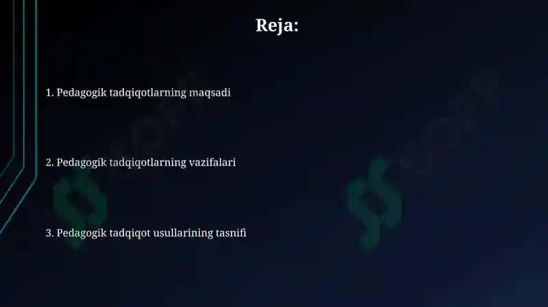 Pedagogika fanining maqsadi, vazifalari va ilmiy tadqiqot metodlari tasnifi 2