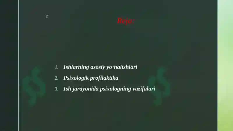 Bolalar va ta'lim oluvchilar bilan olib boriladigan ijtimoiy-psixologik va rivojlantiruvchi ishlar 2